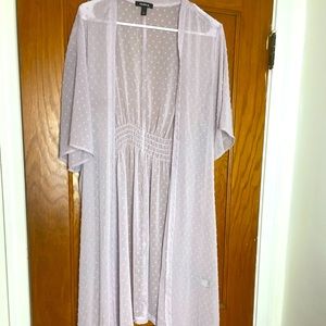 Torrid lavender chiffon kimono Sz 2